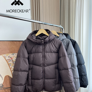 荷叶拒水科技！高蓬松90白鸭绒！冬季男女外贸保暖连帽羽绒服外套
