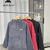 外贸男装 挪威订单 蓄热保暖 秋冬半拉链弹力舒适休闲摇粒绒卫衣