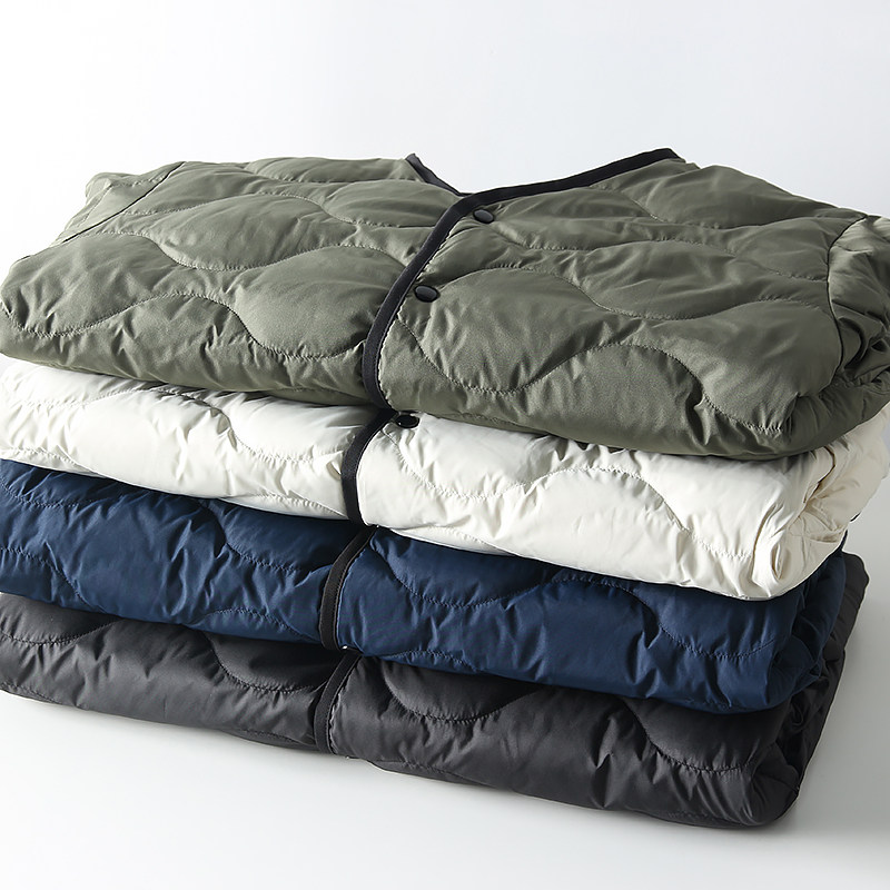 일본 퍼플 라벨  퀼팅과 리버시블  가을 겨울 남성 대외 무역 캐주얼 복고풍 작업복 스타일 레이어드 다운 재킷 트렌드