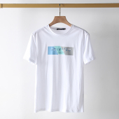 高支精梳棉 印花领百搭短袖 夏季 外贸圆领时尚 T恤 男士 线下199