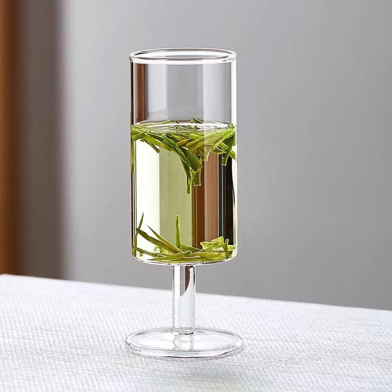 绿茶杯玻璃杯水杯太平猴魁高脚杯