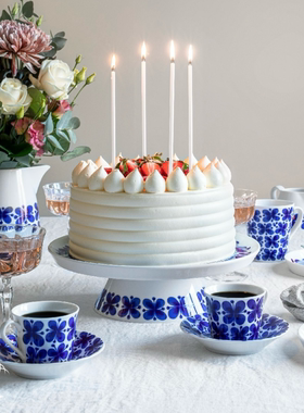 瑞典Rorstrand 罗斯兰蓝蝴蝶北欧经典Mon Amie陶瓷釉下彩餐具现货