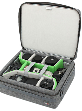 赛腾BD04F双开仓佳能相机内胆包两机七镜拉杆箱17-20寸智云稳定器