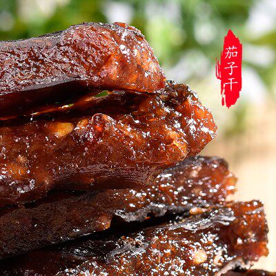 贵溪茄子干辣椒干江西上饶特产零食开袋即食500克袋装茄子干干子