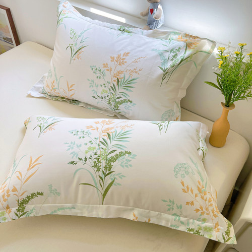 夏季吸汗全棉50*80加大枕套纯棉碎花枕头套40*60防尘单人乳胶枕罩