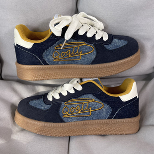 男情侣百搭运动休闲板鞋 小众复古厚底德训鞋 ins潮牌新款 国潮男鞋