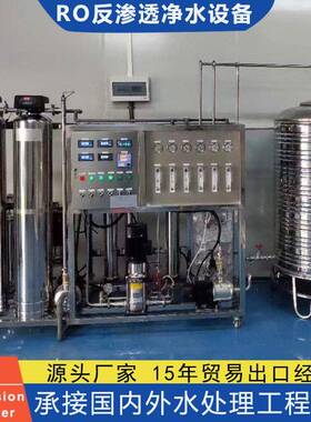 RO反渗透净水器酒店学校民宿直饮水PLC全自动水处理双级纯水设备