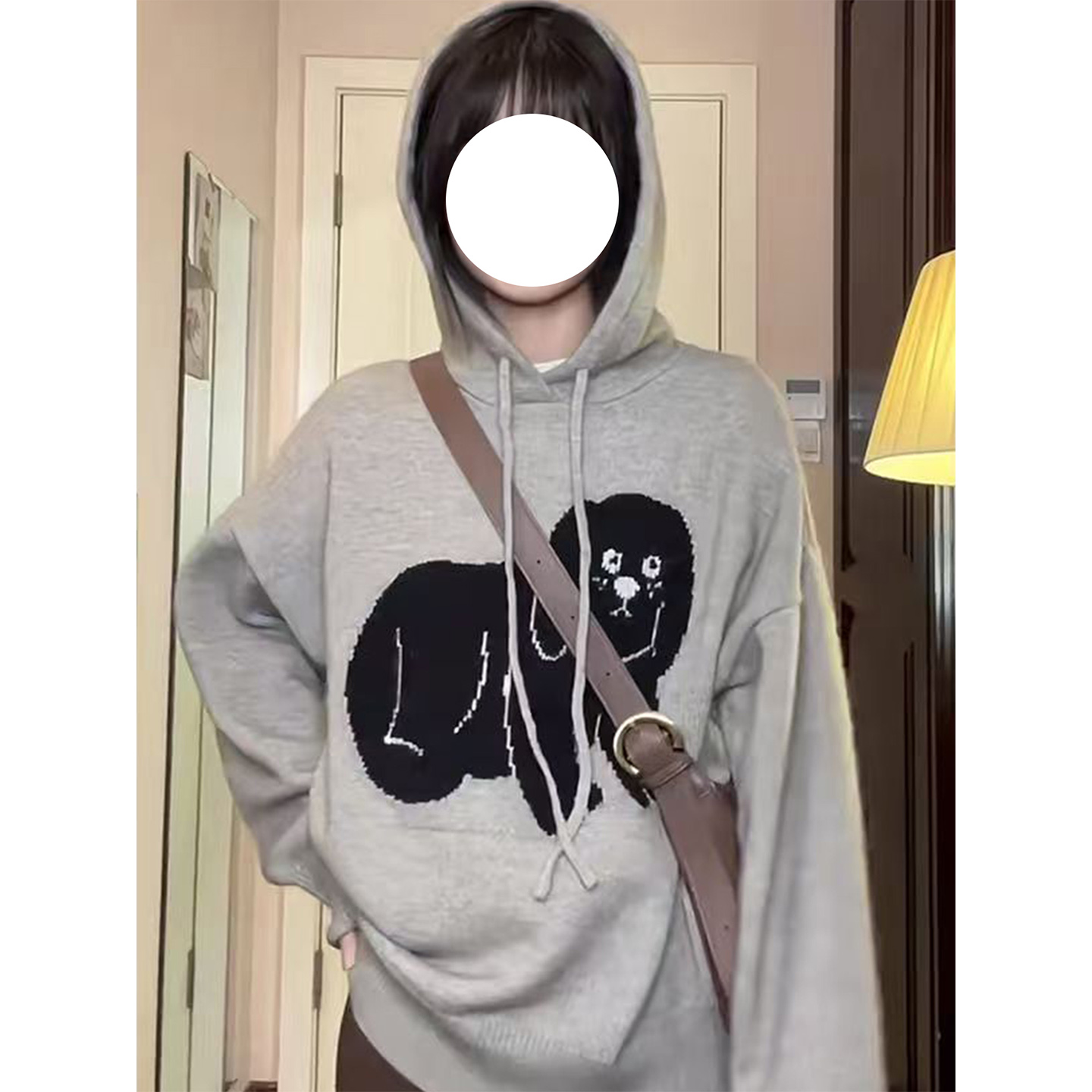 日常穿搭！秋冬小狗卫衣连帽毛衣