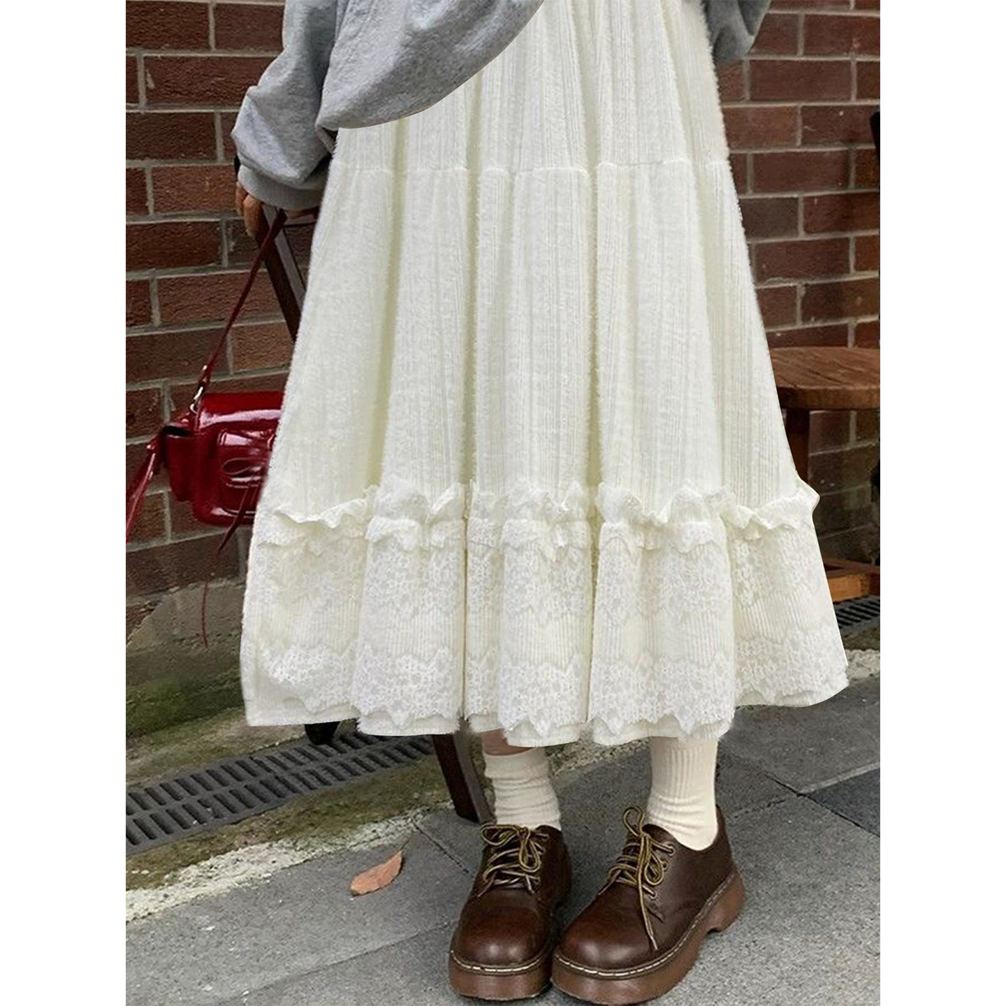 有点仙！秋冬森系毛绒半身裙