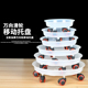 树脂万向轮可移动塑料盆栽底盘圆形底座加厚陶瓷花盆垫底带轮托盘