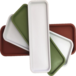 塑料托盘长方形阳台多肉托盘细长条接水底盘防漏水花架大托盘底座