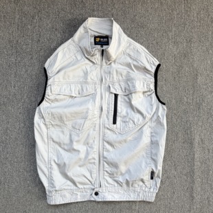 工装 空调马甲棉布休闲百搭多兜男士 服马夹 日单尾货夏季 大瑕疵