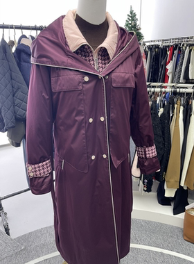 【粉丝福利959】歌LS抽风衣羽绒服二合一绳收腰长风衣羽绒服两穿