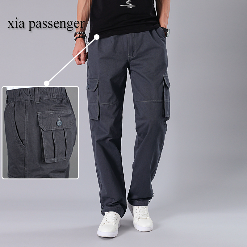 工装裤多口袋纯棉多功能宽松工作