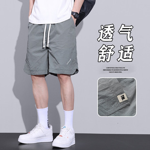 男式 中裤 短裤 冰丝凉感锦纶宽松百搭休闲运动五分裤 冰感 男薄款 夏季