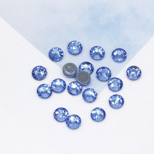 小包装多种色圆形热熔胶彩色服装烫钻辅料玻璃平底钻石diy材料2mm