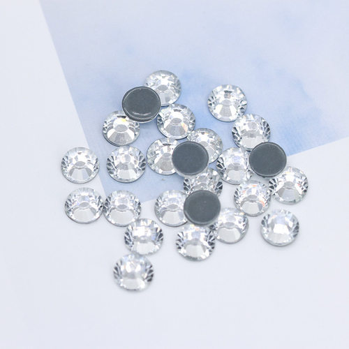 烫钻辅料手工DIY精品高品质仿奥圆底平底钻超闪衣服补钻白色小