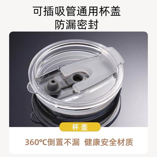 透明防尘防漏硅胶吸管密封杯盖