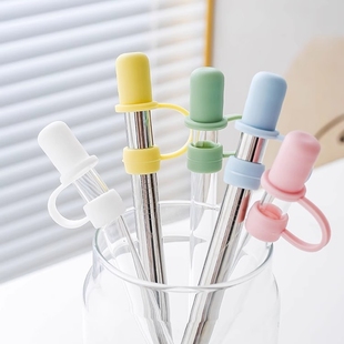 12mm吸管保护套奶茶粗吸管防尘套吸管帽食品级硅胶大口径吸管可用