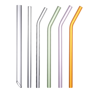 果汁耐热玻璃吸管环保非一次性吸管粗大口径奶茶透明饮管不沾口红