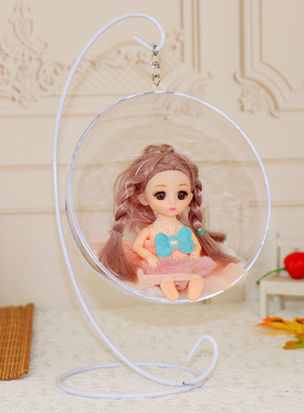 6分12分bjd娃娃秋千微缩吊椅ob11娃屋吊篮支架芭比娃吊床家具配件