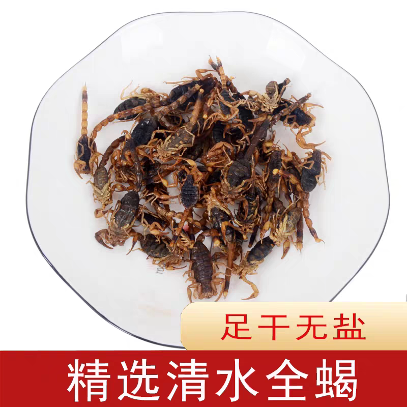 中药材全蝎 蝎子全虫清水干货100克 另有地龙水蛭蜈蚣土元土鳖虫