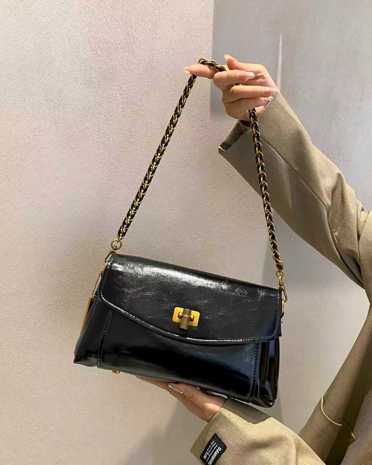 美缇女包油蜡链条单肩斜挎日常潮