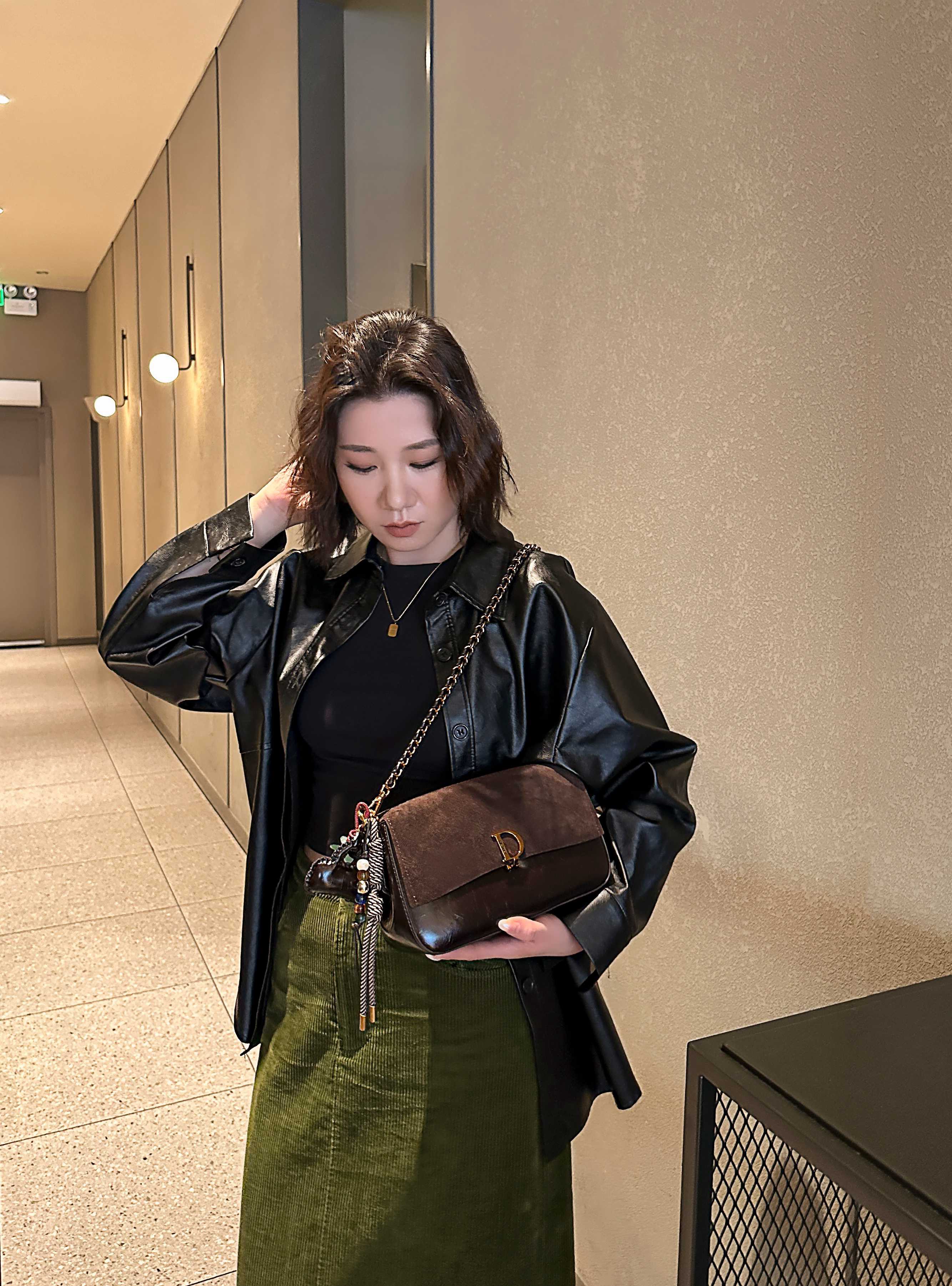 美缇女包小链条磨砂皮单肩斜挎潮