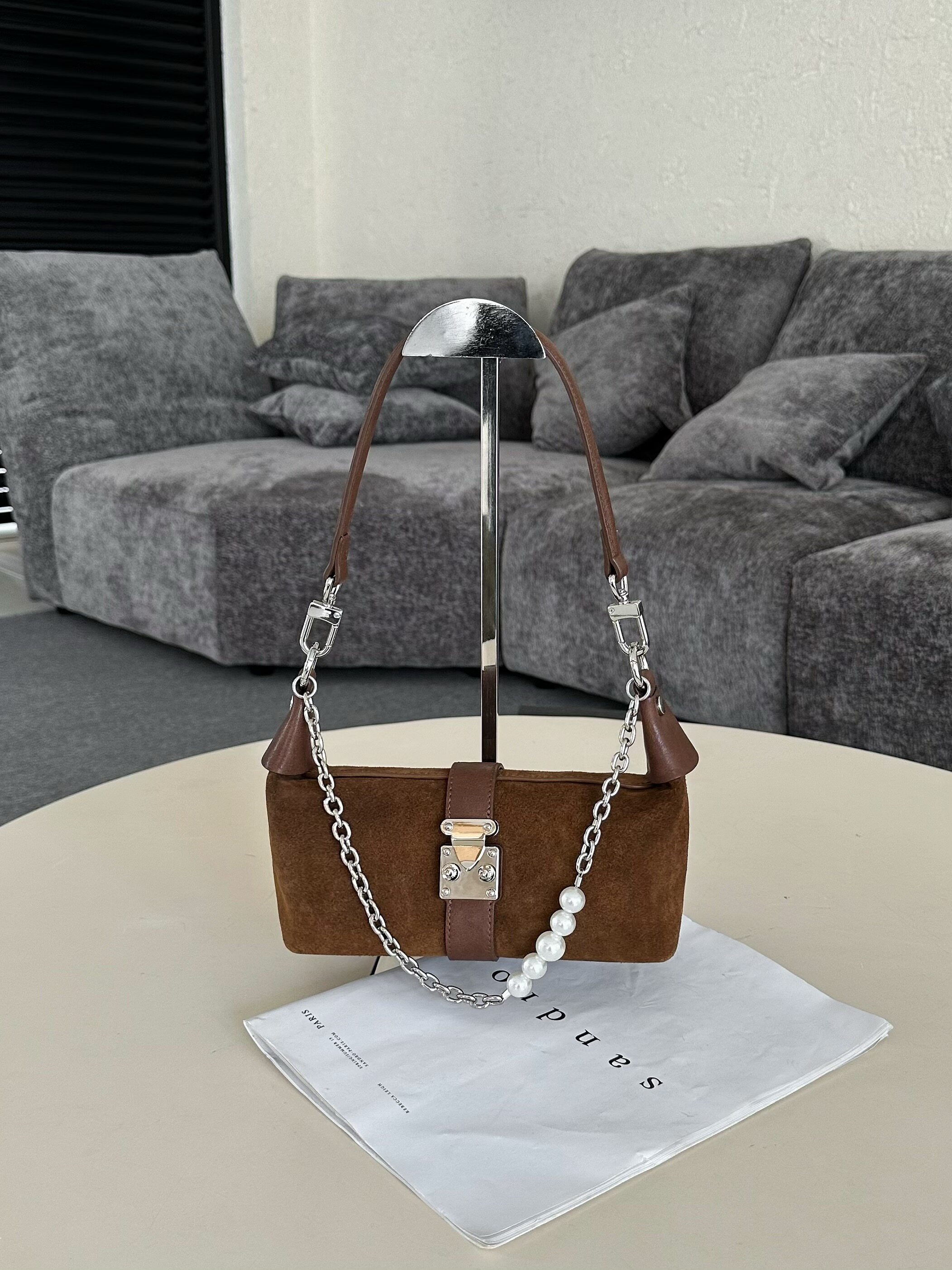 欧曼女包小磨砂皮单肩斜挎休闲潮