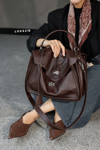 软皮女包乐花惜时托特包百搭通勤