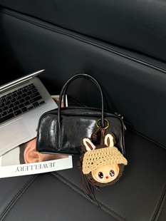 同丰2026新款女包高级感油蜡手提保龄球小包时尚百搭单肩斜挎包潮