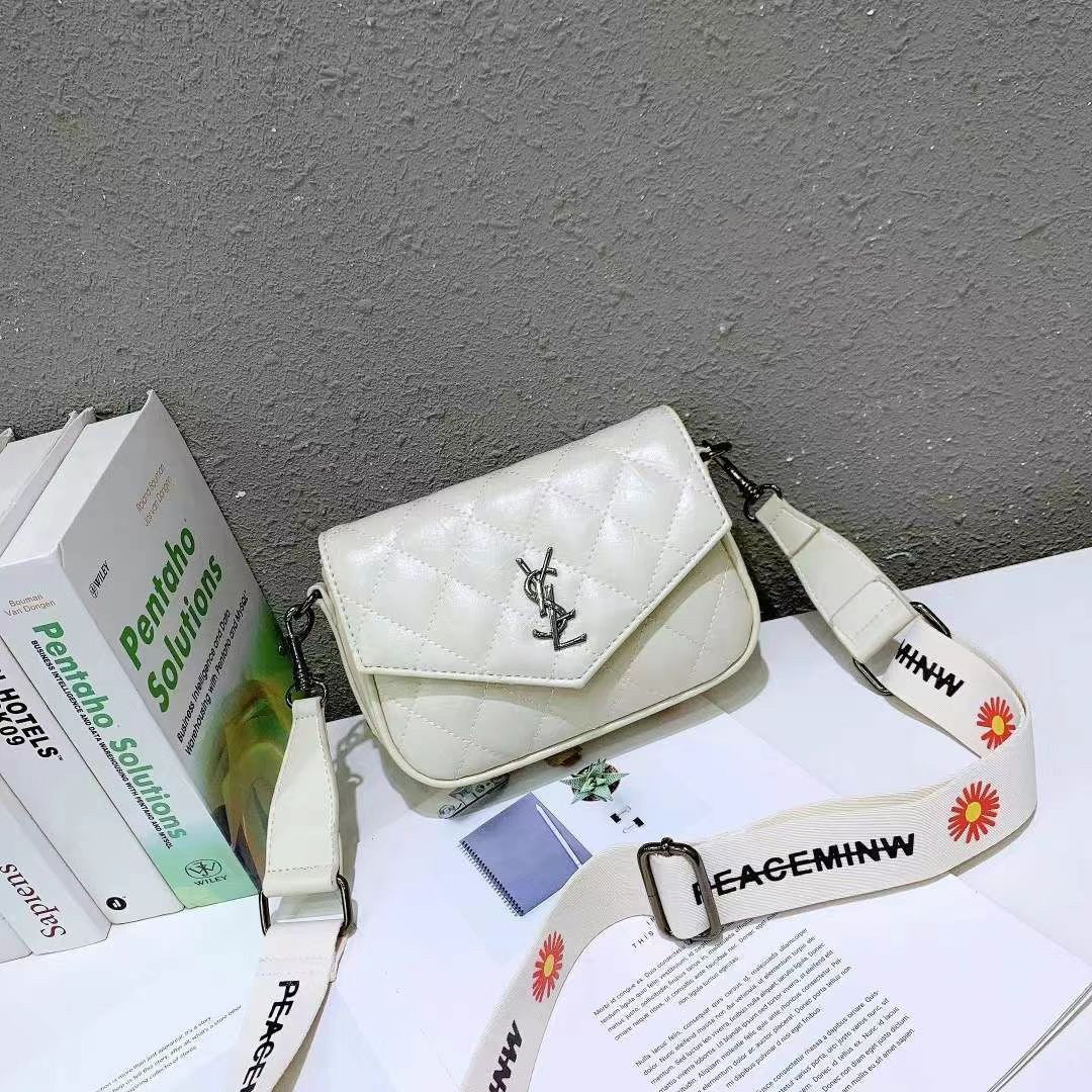 欧曼女包小香风菱格绣线链条斜挎
