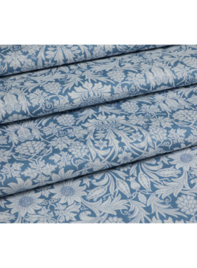 Lib**ty 青花瓷100支长纤棉 幅宽138cm【QB068001-1】定制不退换