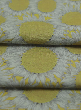 【105185-1】Lib*rty 向日葵棉布80支高密印花diy服装面料