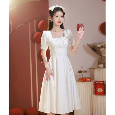 小礼服裙日常夏季领证登记法式