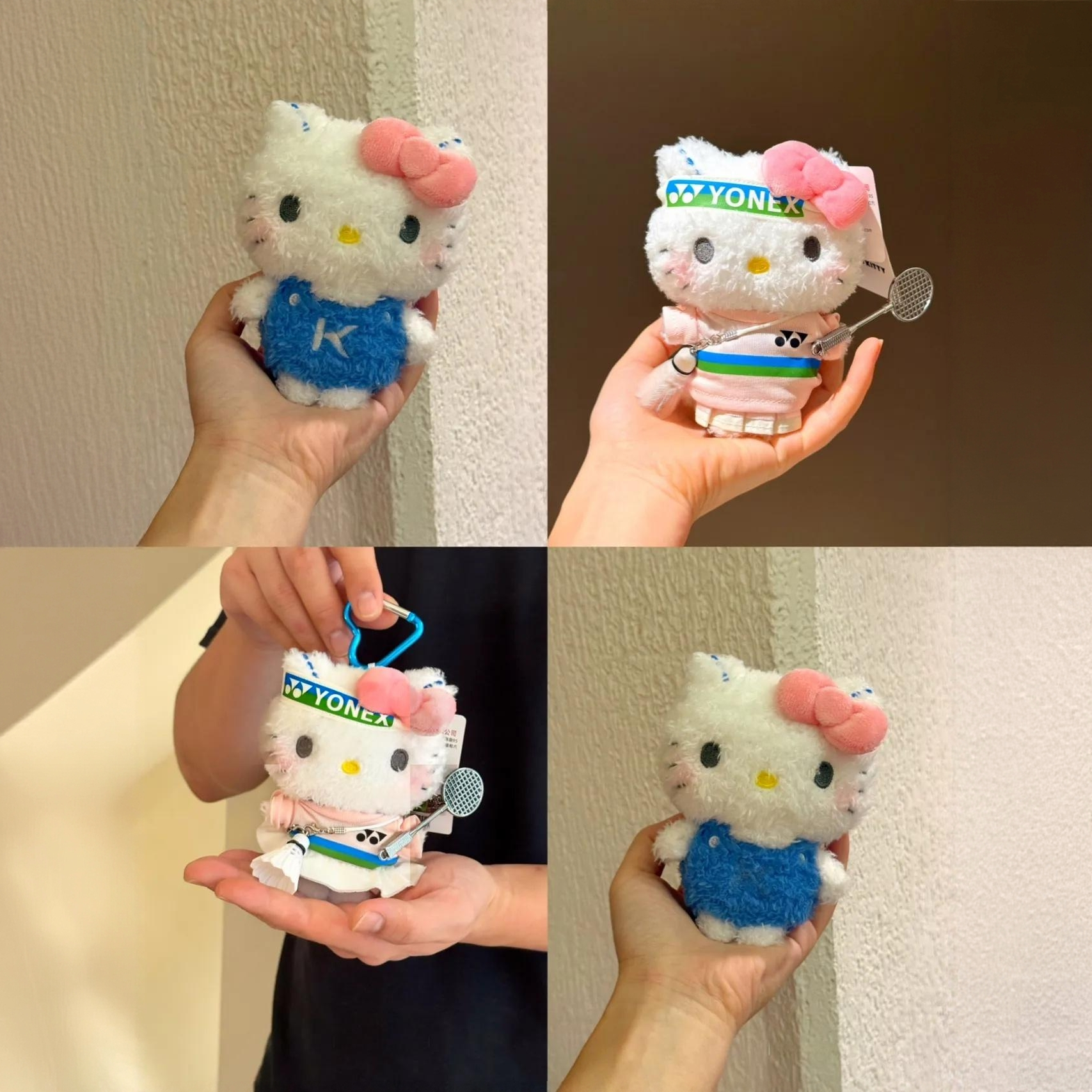 【正版】棒球装羽毛球装hellokitty帽包包挂件汽车车挂送姐妹礼物