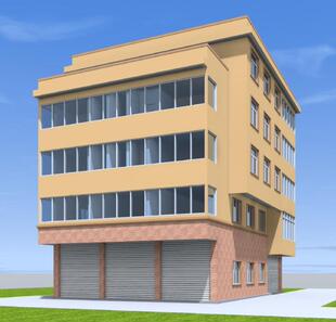 11.8x16.8 四层半商铺楼房自住房设计图建筑结构水电全套施工图纸