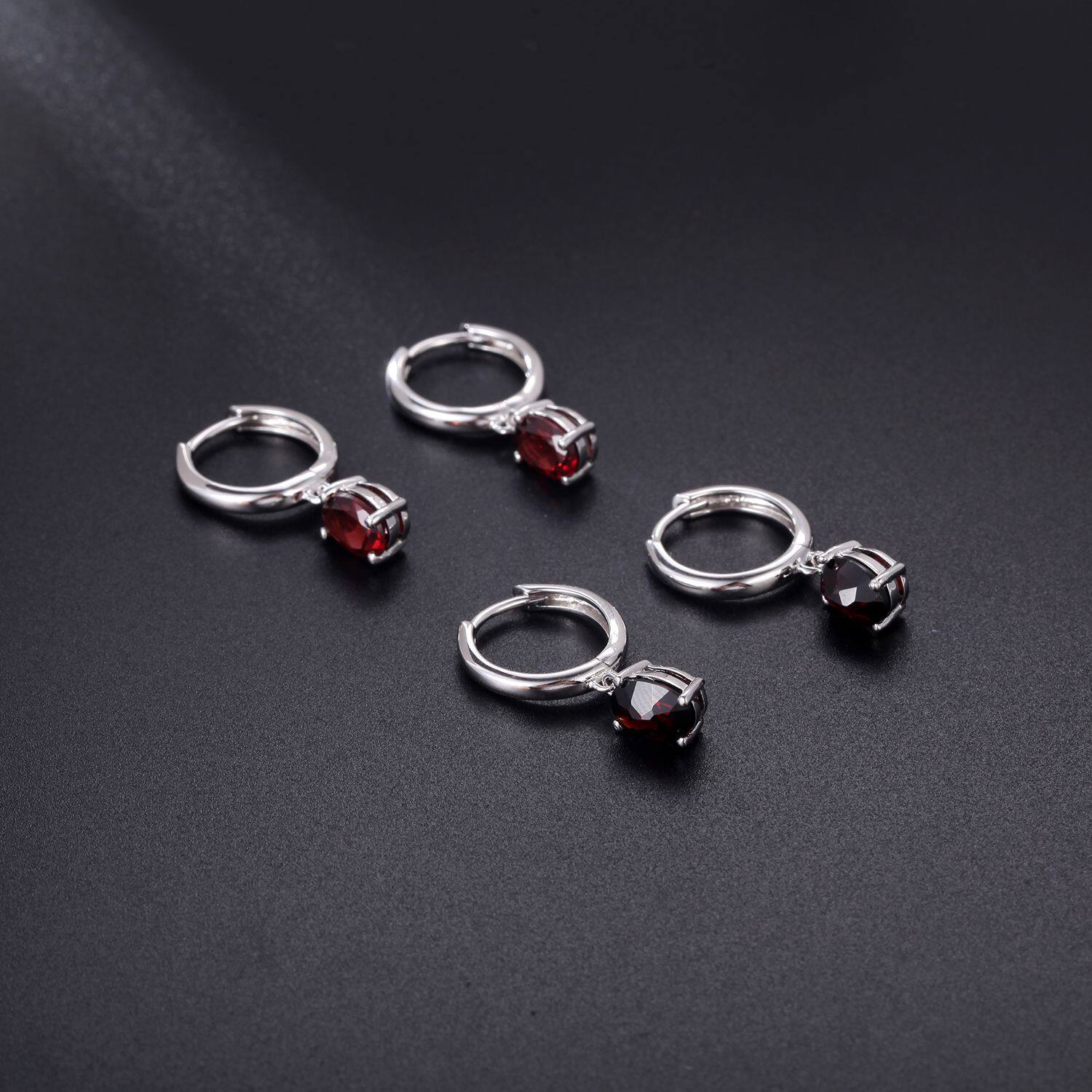 轻奢简约S925银高颜值欧美时尚气质个性小众天然彩宝纯银耳钉耳环