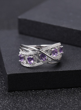 设计感奢华S925银气质高颜值欧美复古vintage小众高级感纯银戒指