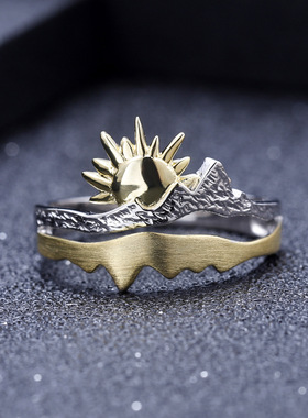 设计师款高颜值S925银欧美风小众时尚个性轻奢高级感纯银开口戒指