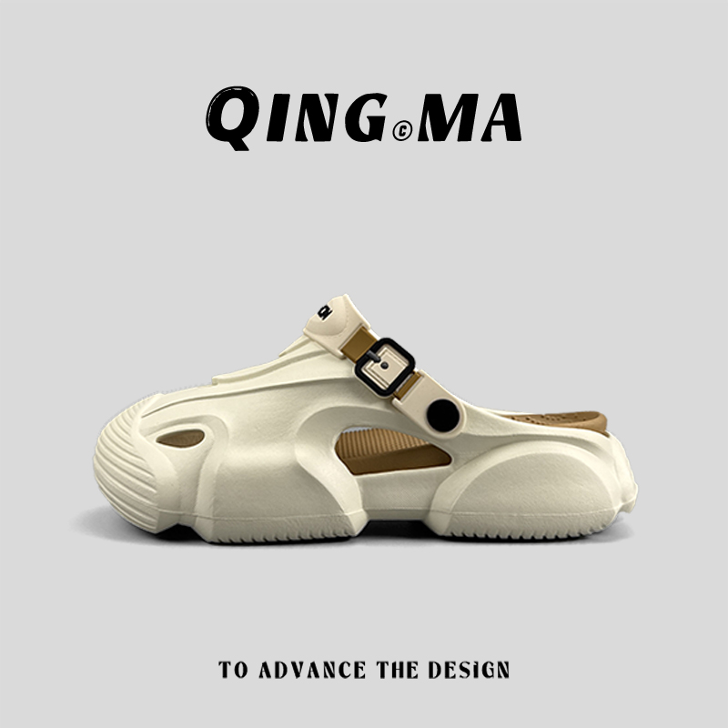 夏季透气厚底增高洞洞鞋时尚拖鞋