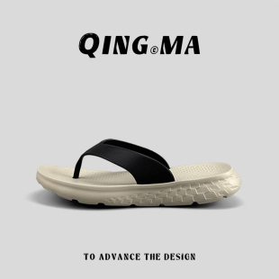 户外休闲透气夹脚拖鞋 外穿防滑耐磨沙滩凉拖鞋 人字拖夏季 外贸男士