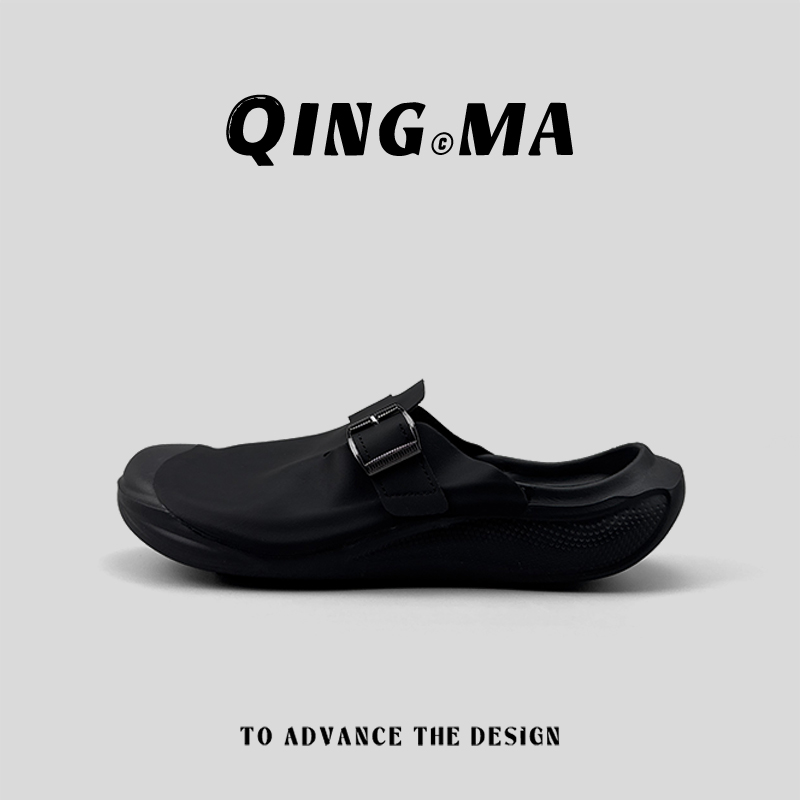 外贸男鞋夏季透气防滑防臭包头拖