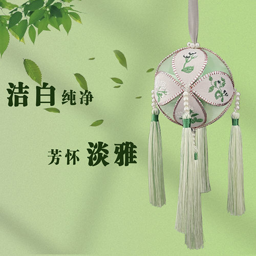 广西靖西绣球绣蕴坊茉莉系列绣球
