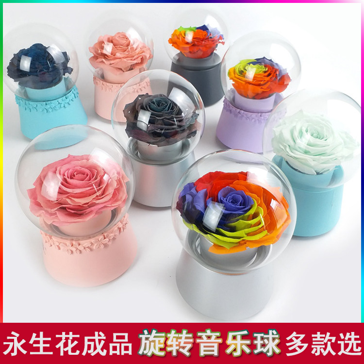 【永生花厂家】永生花巨型旋转音永生花