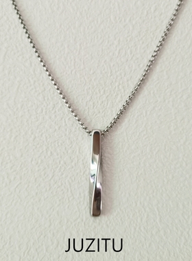 JUZITU港风几何长条项链不掉色