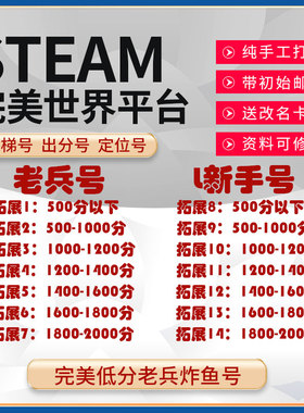 csgo账号完美世界对战平台账户绿色认证普通玩家csgo2天梯炸鱼号