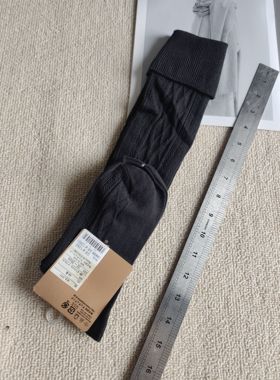 外单   棉质 黑色菱形花纹 中高筒 女袜 四季款