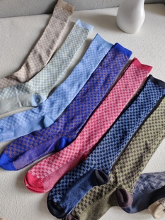 不定期更新 杂款女士高筒过膝及膝大小腿袜波点菱格花朵刺绣女袜