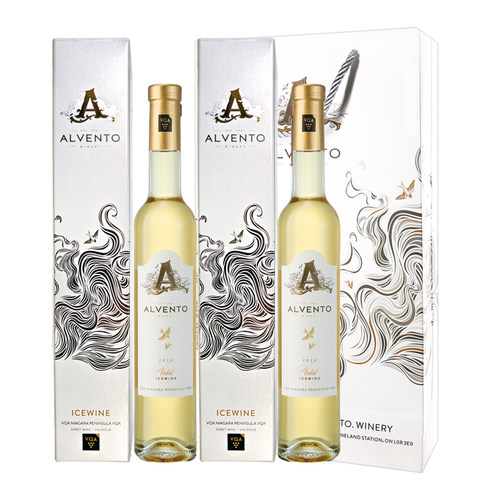 加拿大艾文图VQA威代尔Vidal冰酒Icewine甜白葡萄酒375ml*2瓶礼盒